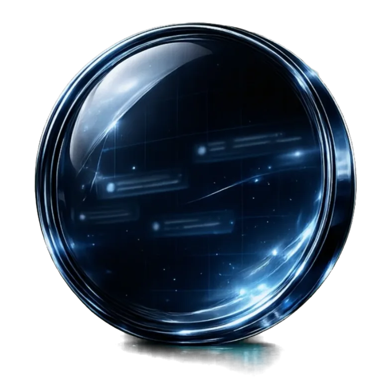 Glowing lens bringing hidden AI search activity into focus